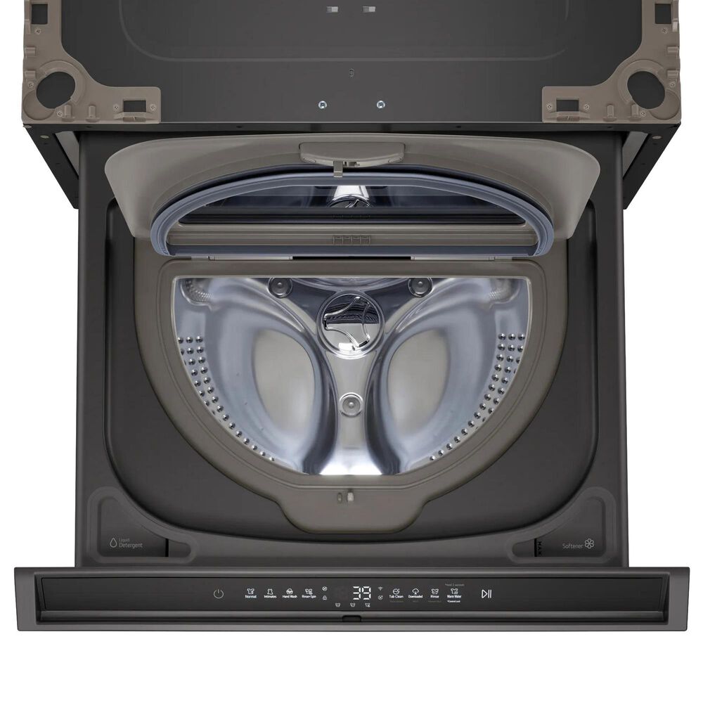LG Signature 1 Cu. Ft. SideKick Pedestal Washer in Brushed Black Steel, , large