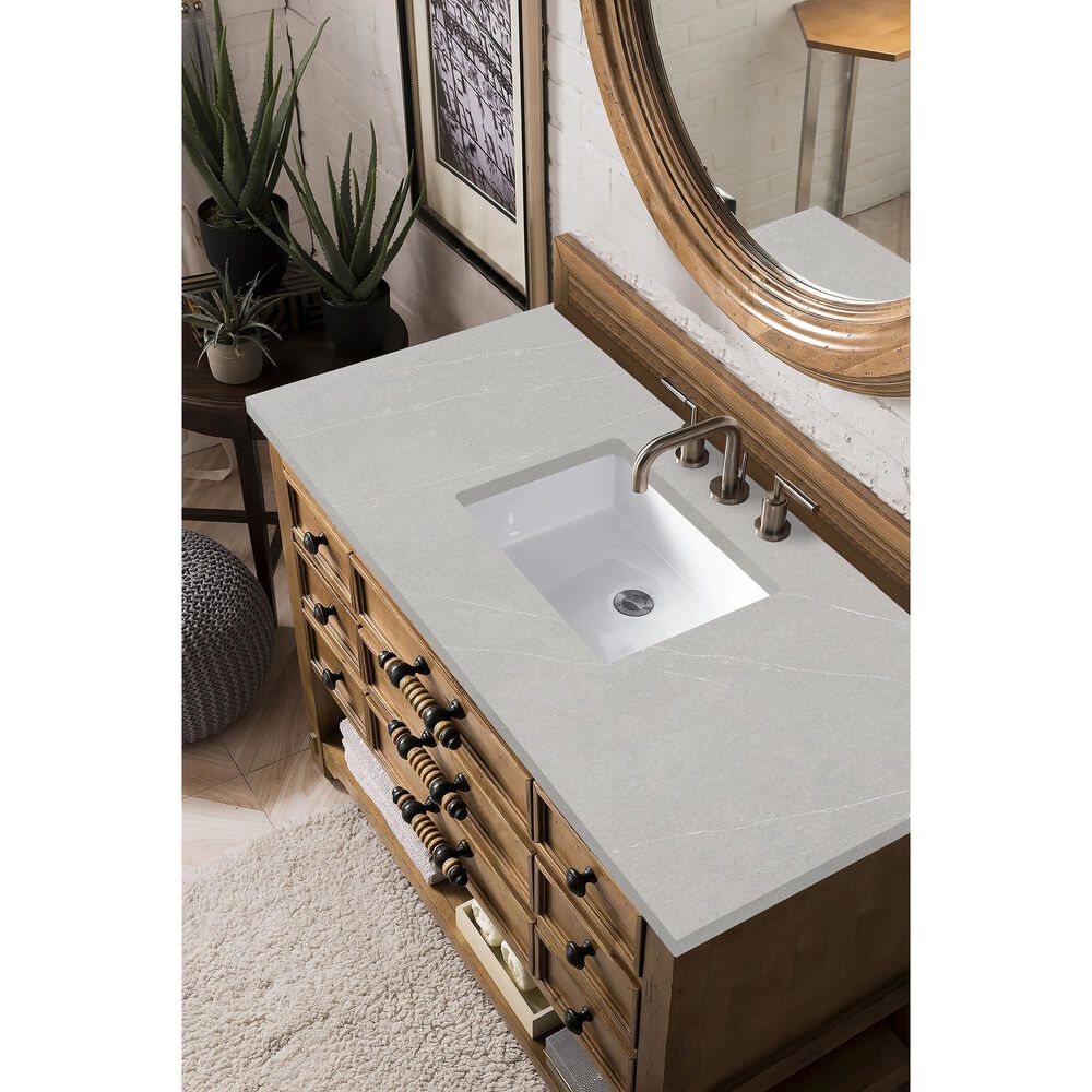 James Martin Malibu 48" Single Bathroom Vanity in Honey Alder with 3 cm
