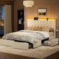 HOMLUX Queen Upholstered Platform Storage Bed in Beige, , large