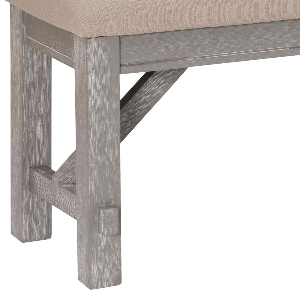 Linon Home Decor Turino Padded Dining Bench in Weathered Grey, , large