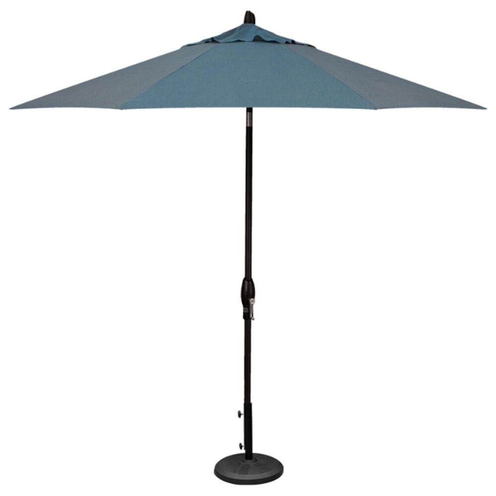 Treasure Garden 9" Umbrella with Black Base in Cast Lagoon, , large