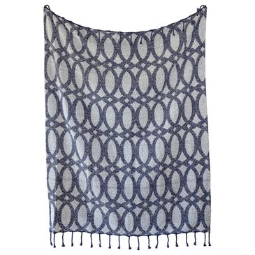 Foreside Cleo 60" x 50" Throw in Navy, , large