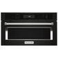 KitchenAid 27" Built-In Microwave Oven with Convection Cooking in Black Stainless, , large