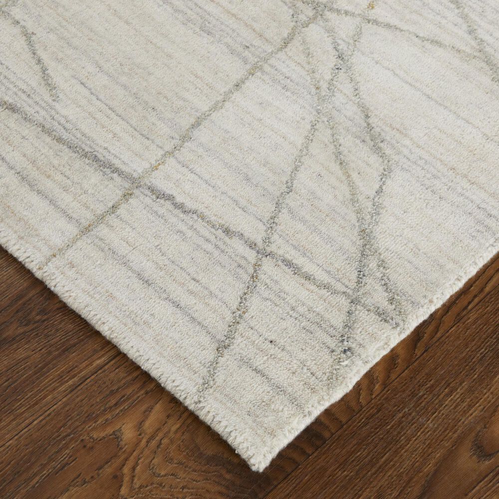 Feizy Whitton 4&#39; x 6&#39; Ivory and Charcoal Area Rug, , large
