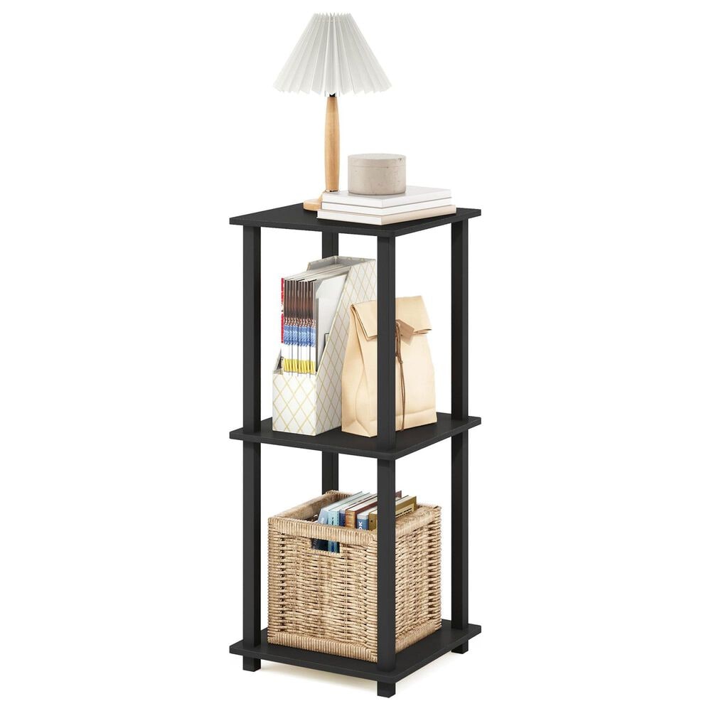 HOMLUX 2-Tier End Table in Americano and Black (Set of 2), , large