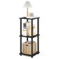 HOMLUX 2-Tier End Table in Americano and Black (Set of 2), , large