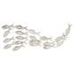 Maple and Jade 17" x 45" Fish Wall Decor in White and Brown, , large