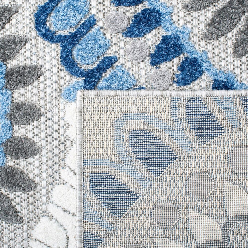 Safavieh Cabana CBN382G 3&#39; x 5&#39; Grey and Blue Indoor/Outdoor Area Performance Rug, , large