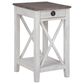 Ashley Adalane Accent Table in Distressed White and Gray, , large