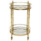 Sagebrook Home Metal 2-Tier Bar Cart in Gold, , large