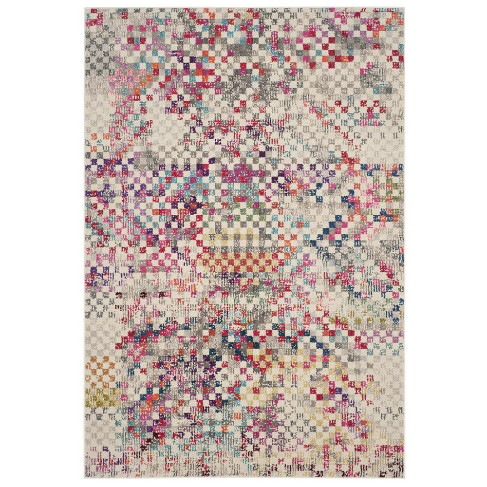 Safavieh Monaco MNC241G-5 5"1" x 7"7" Grey/Multi Area Rug, , large