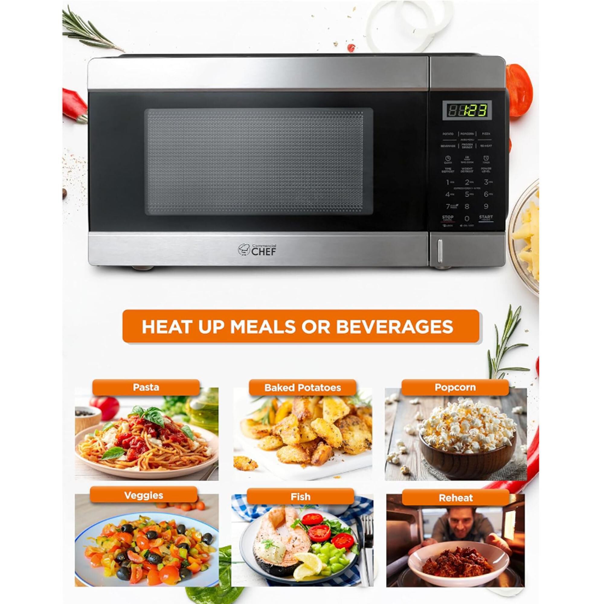 W Appliance Company Llc Commercial Chef 1.1 Cu. Ft. Microwave Oven