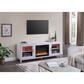 HOMLUX 70" TV Stand Console with Fireplace and LED Storage in White, , large