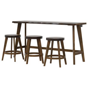 Furniture of America Nieves 4-Piece Counter Height Dining Set in Dark Walnut, , large
