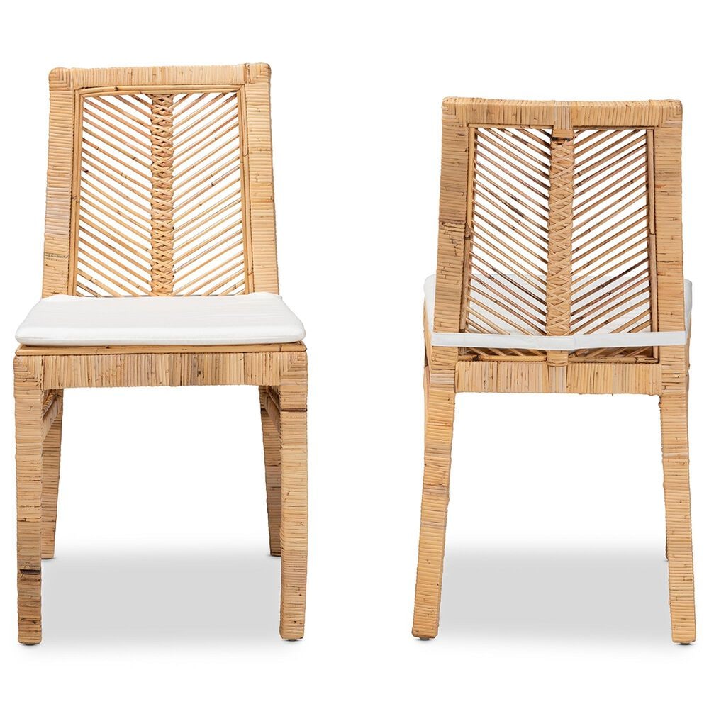 Baxton Studio Suci Side Chair in Natural Brown (Set of 2), , large