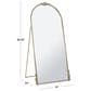 Maple and Jade 64" Fleur De Lis Ornate Floor Mirror with Easel in Gold, , large