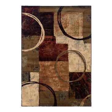 Oriental Weavers Hudson 3"10" x 5"5" Brown Rectangle Area Rug , , large