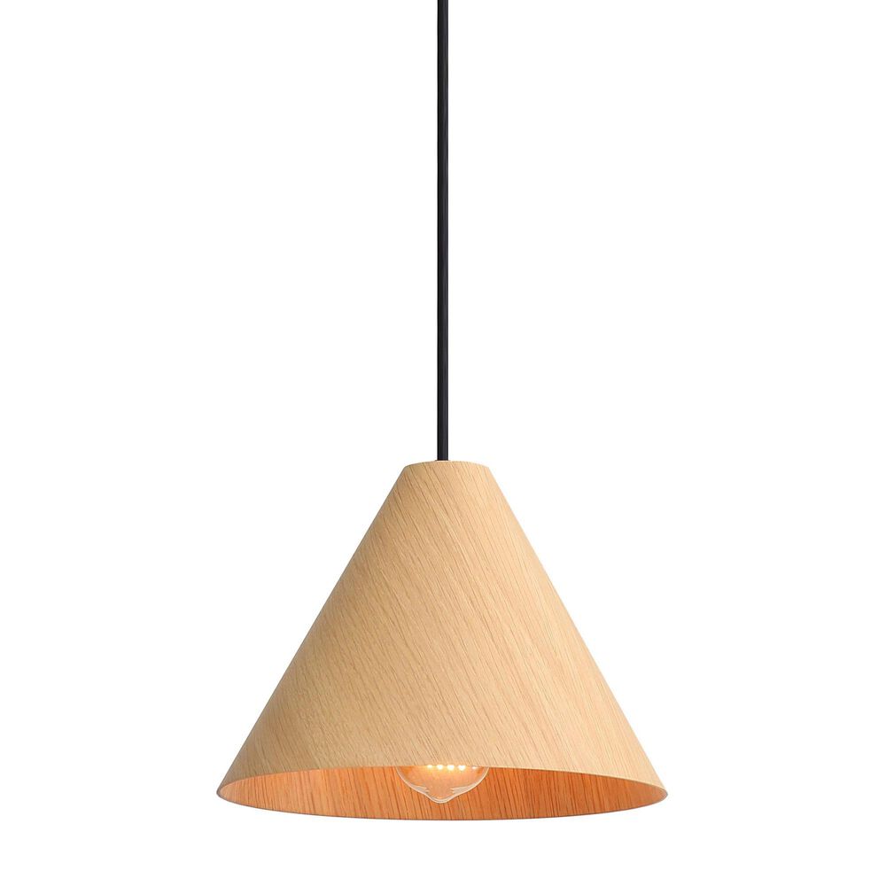 Golden Lighting Conique 1-Light Mini Pendant in Light Walnut, , large
