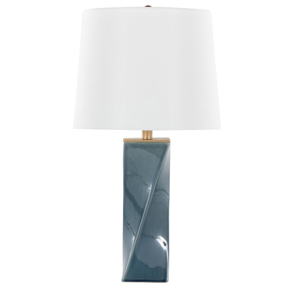 Grandview Gallery Curvo Square Table Lamp in Blue and Gold, , large