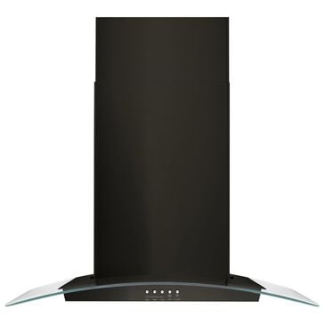 Whirlpool 30" Concave Glass Wall Mount Range Hood in Black Stainless, , large