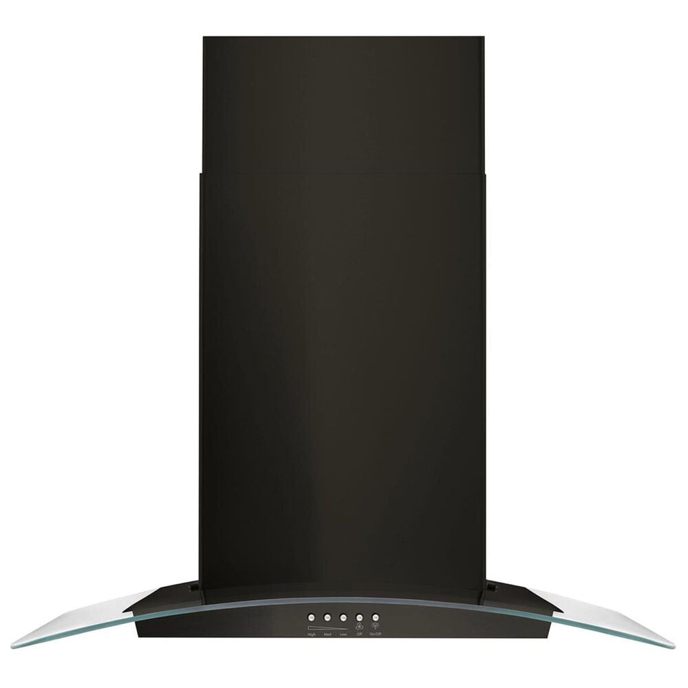 Whirlpool 30" Concave Glass Wall Mount Range Hood in Black Stainless, , large