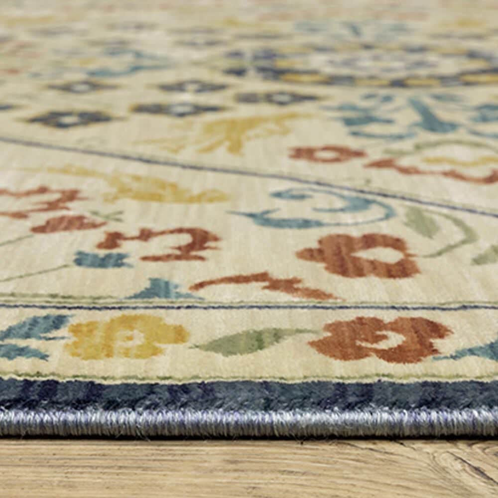Oriental Weavers Francesca Floral 6&#39;7&quot; x 9&#39;6&quot; Ivory Area Rug, , large