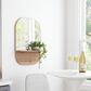 Zuo Modern Meridian Mirror in Gold and Brown, , large