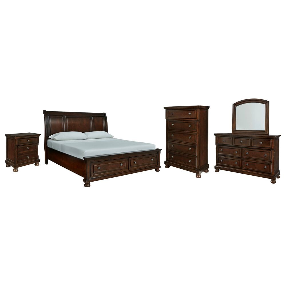 Millenium Porter 5-Piece California King Storage Bedroom Set in Rustic Brown, , large