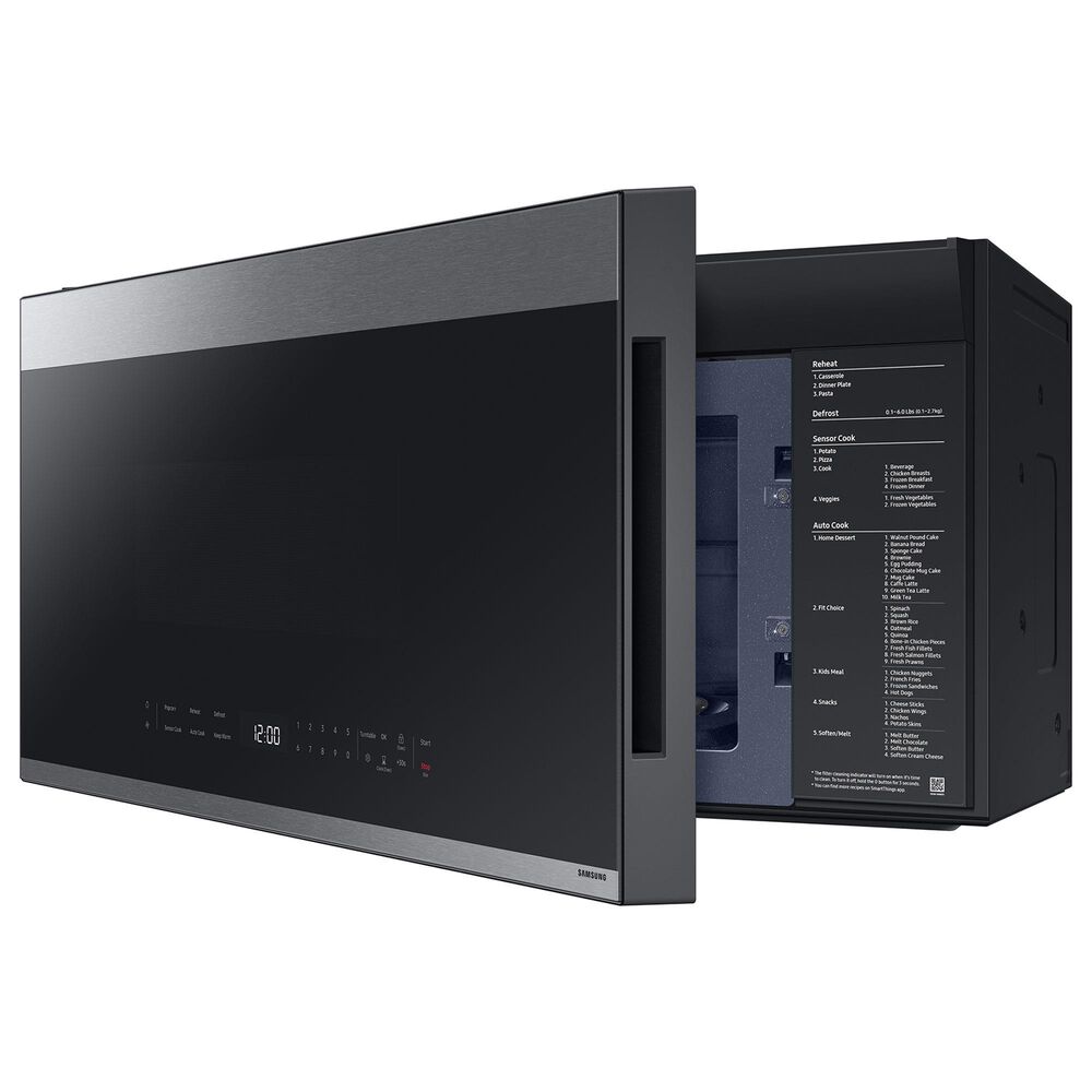 Samsung Bespoke Bespoke 2.1 Cu. Ft. Smart Over-The-Range Microwave with Glass-Touch Controls and LCD Display in Fingerprint Resistant Stainless Steel, , large