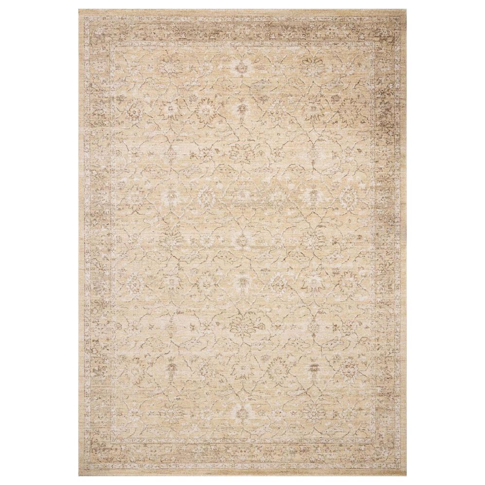 Chris Loves Julia x Loloi Palma Wheat and Bark 6"3" x 9"6" Area Rug, , large