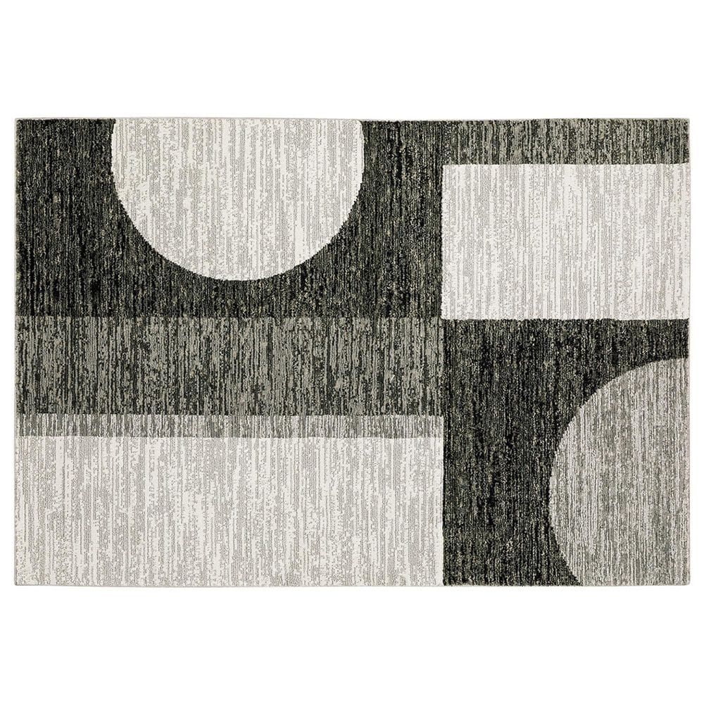 Oriental Weavers Strada Shelton STR06 5"3" x 7"3" Charcoal Area Rug, , large