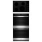 Whirlpool 2-Piece Kitchen Package with 10 Cu. Ft. Double Wall Oven and Electric Cooktop in Fingerprint Resistant Stainless Steel and Black, , large
