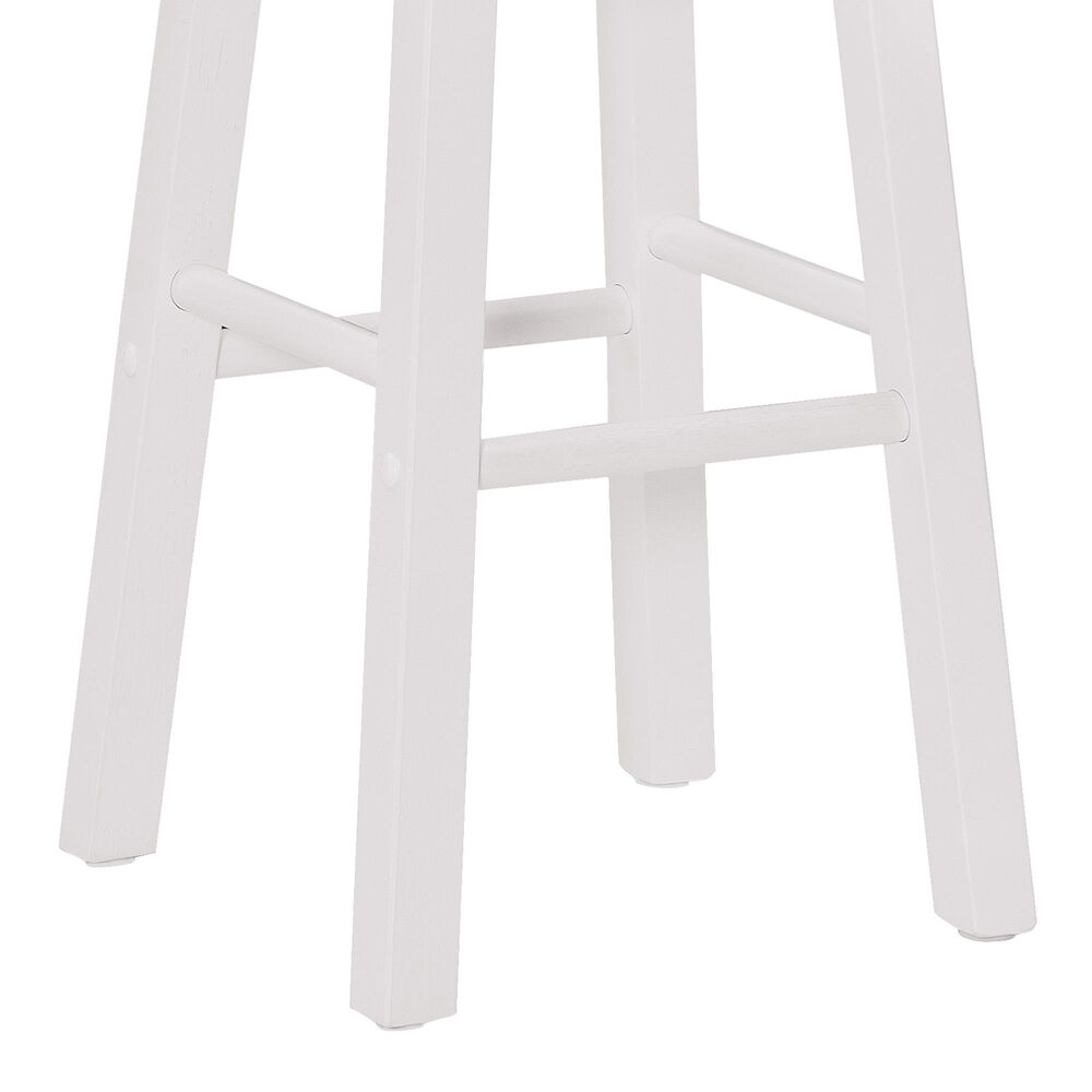 Linon Home Decor Abby 29" Bar Stool in White, , large