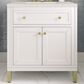 James Martin Vanities Chicago 30" Single Bathroom Vanity in Glossy White with 3 cm Lime Delight Quartz Top and Rectangular Sink, , large