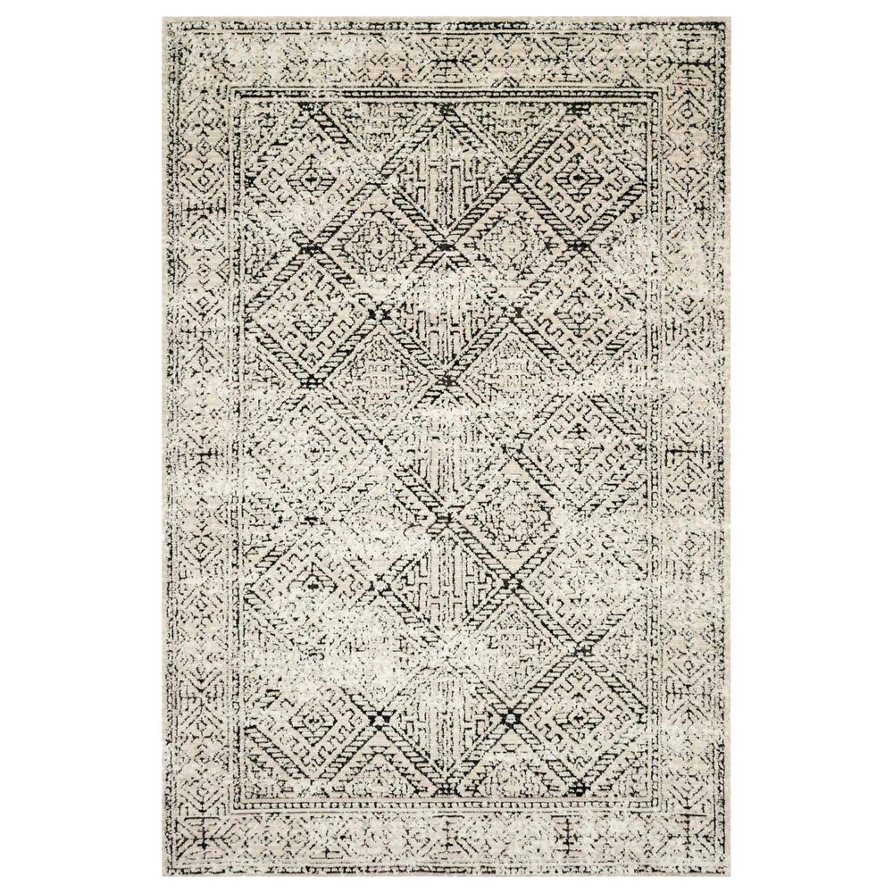 Magnolia Home Lotus 93 x 13 Ivory/Black Area Rug, , large