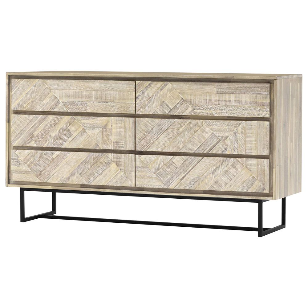 Blue River Peridot 6 Drawer Dresser in Natural Acacia Wood, , large