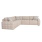 Aurora Furnishings 5-Piece Power Reclining Sectional in Promise Ecru, , large