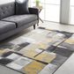 Surya Pepin PEI-1020 5"3" x 7"6" Black, Medium Gray and Mustard Area Rug, , large