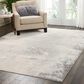 Nourison Maxell MAE13 9"3" x 12"9" Ivory and Grey Area Rug, , large