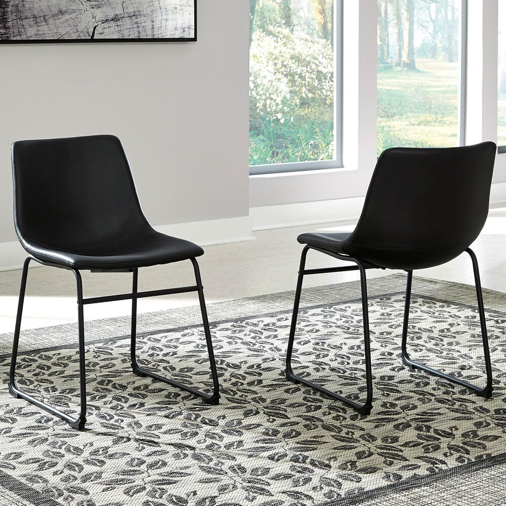 Signature Design by Ashley Centiar Dining Side Chair in Black (Set of 2