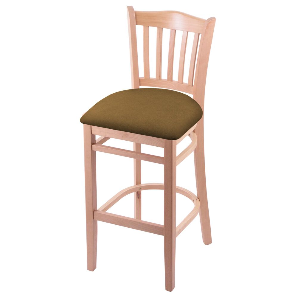 Holland Bar Stool 3120 30" Bar Stool with Natural Finish and Canter Saddle Seat, , large