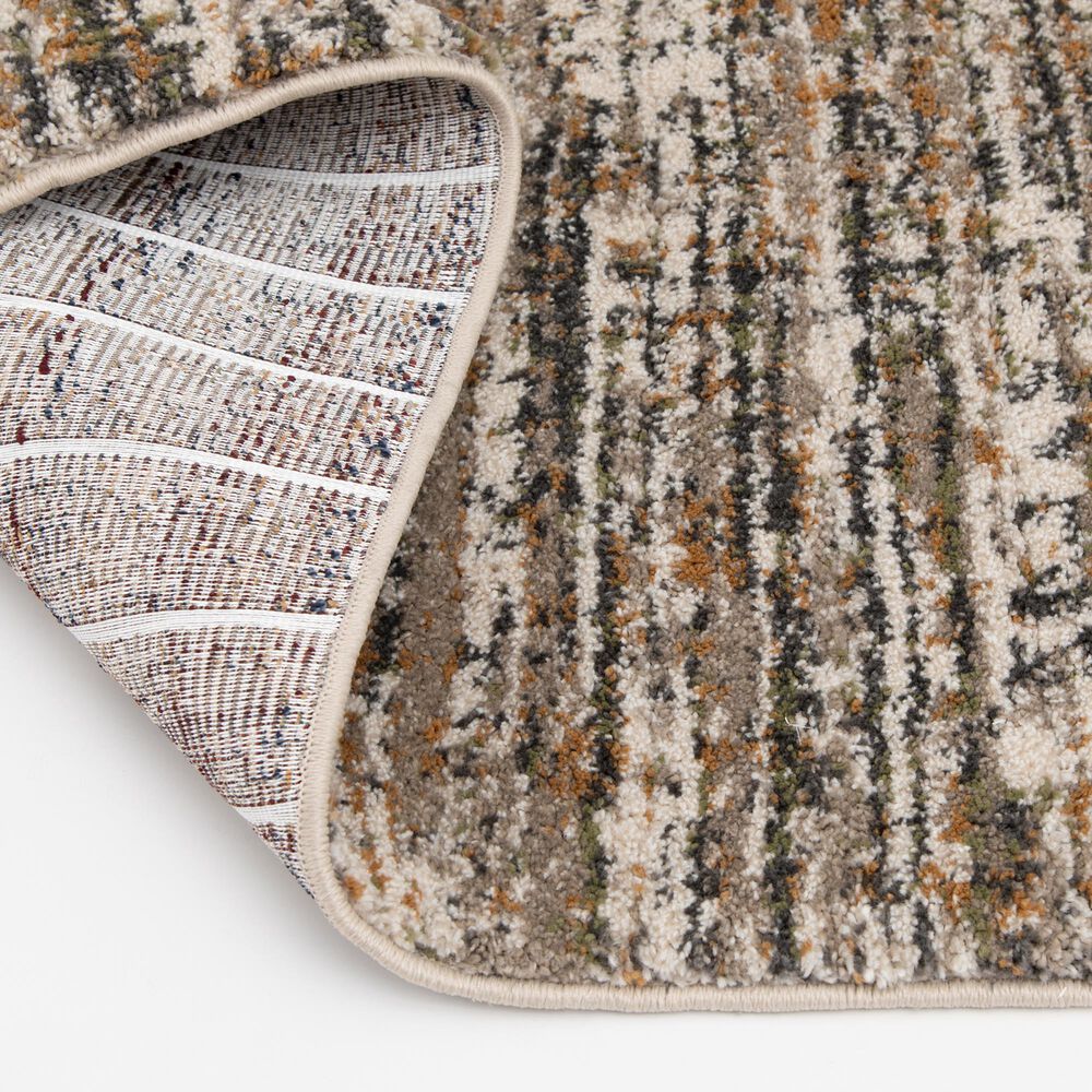 Central Oriental Oklahoma Prynn White Sand and Multicolorcolor 7&#39;10&quot; x 9&#39;10&quot; Area Rug, , large