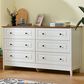 Hearth and Haven 6-Drawer Dresser in White, , large