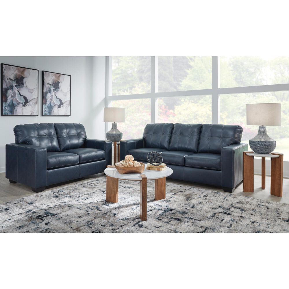 Ashley Santorine Stationary Loveseat in Ocean, , large