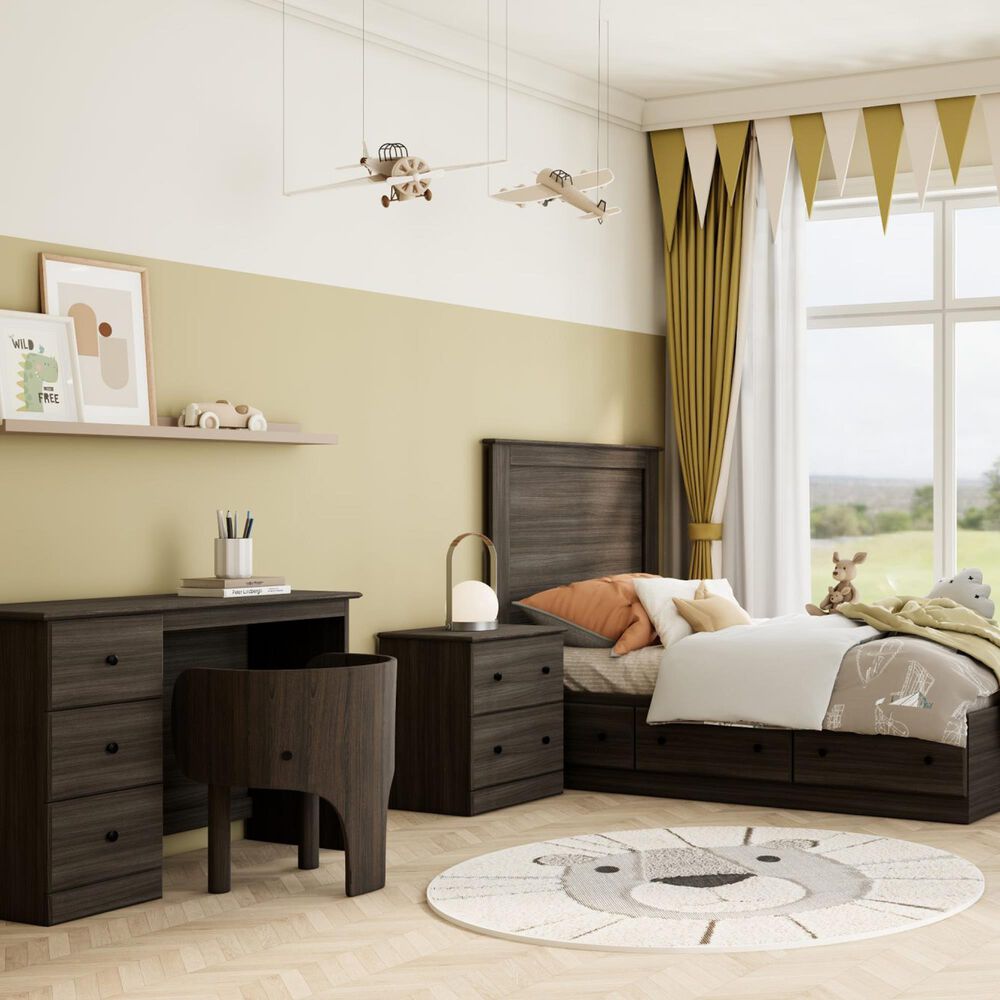 Lemoore Essential 2-Drawer Nightstand in Grey Walnut, , large