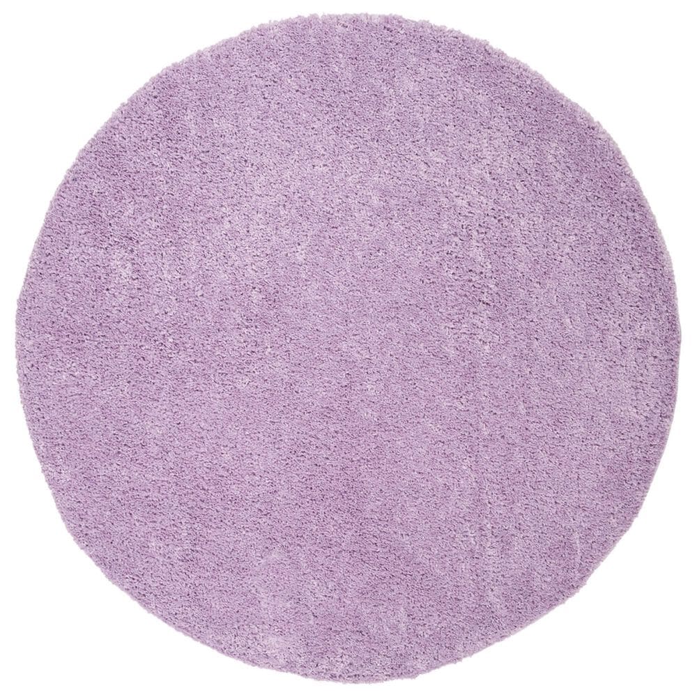 Safavieh August Shag 5"3" Round Lilac Area Rug, , large
