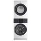Electrolux 4.4 Cu. Ft. Front Load Washer and 8 Cu. Ft. Electric Dryer Stack Laundry with Chili Red Cordless 2-in-1 Vacuum in White, , large