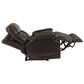 Flexsteel Clive Big and Tall Leather Power Recliner with Power Headrest and Lumbar in Brown, , large