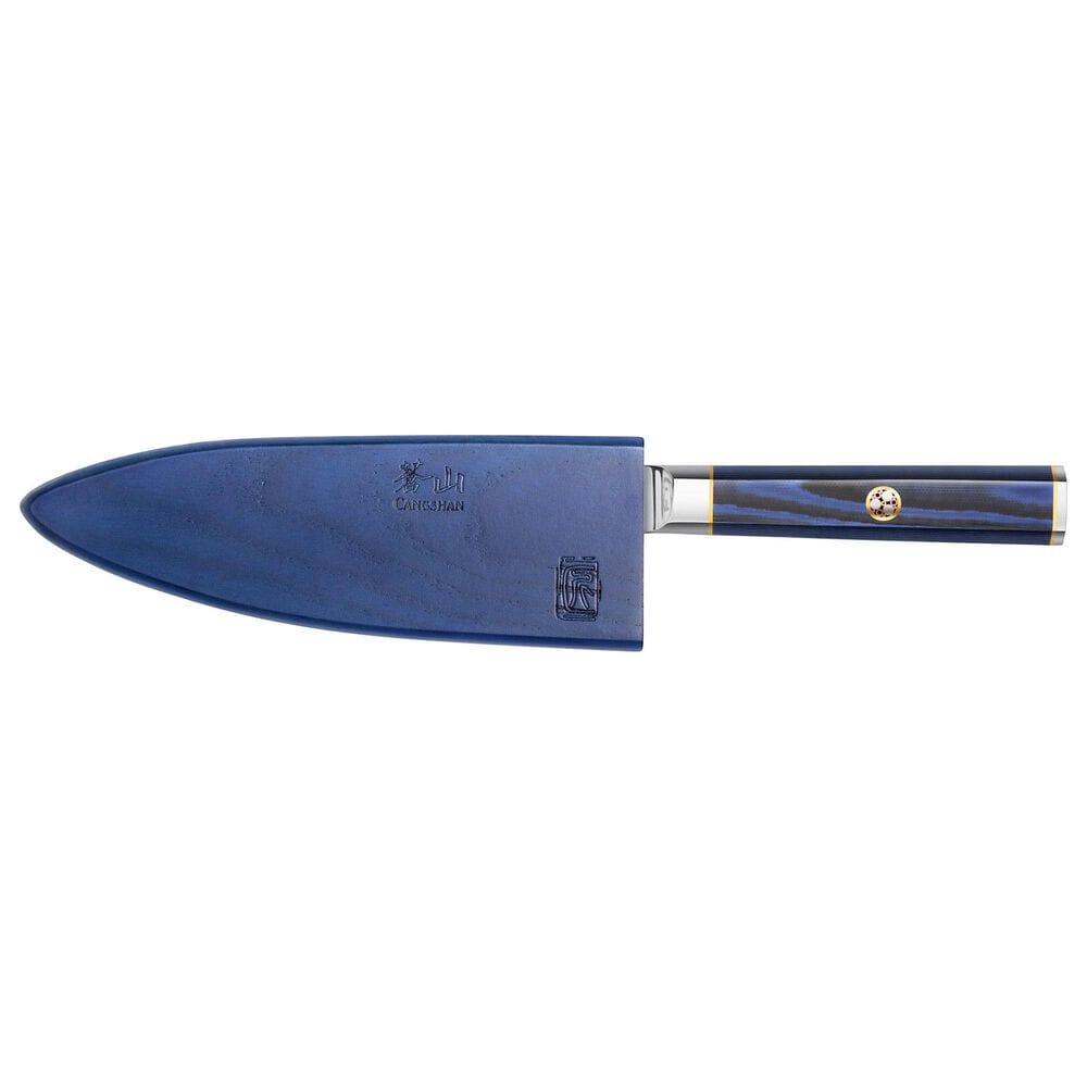 Cangshan Kita 6&quot; Chef&#39;s Knife with Sheath in Blue, Black and Silver, , large