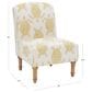 Linon Home Decor Hawksbill Accent Chair in Mustard and Cream, , large